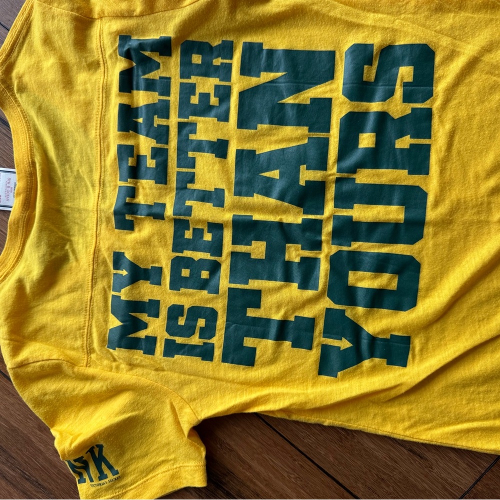 Green Bay Packers Yellow T-Shirt XS - Picture 3 of 3